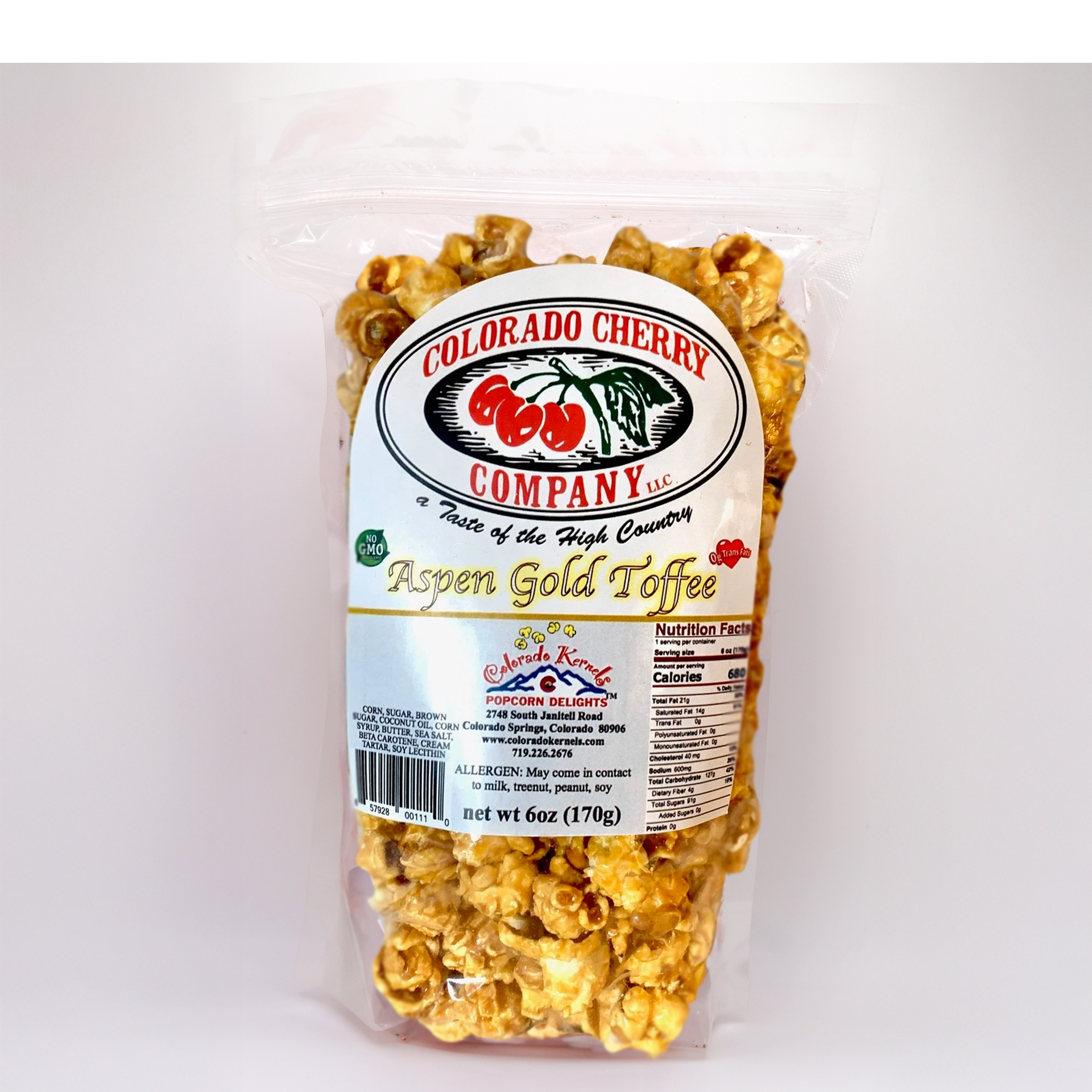 Aspen Gold Toffee Popcorn – Colorado Cherry Company