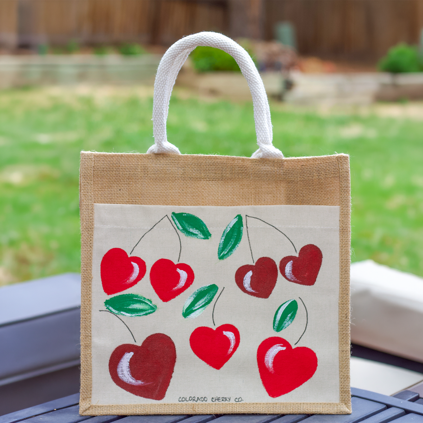 Hand-Painted Tote Bag
